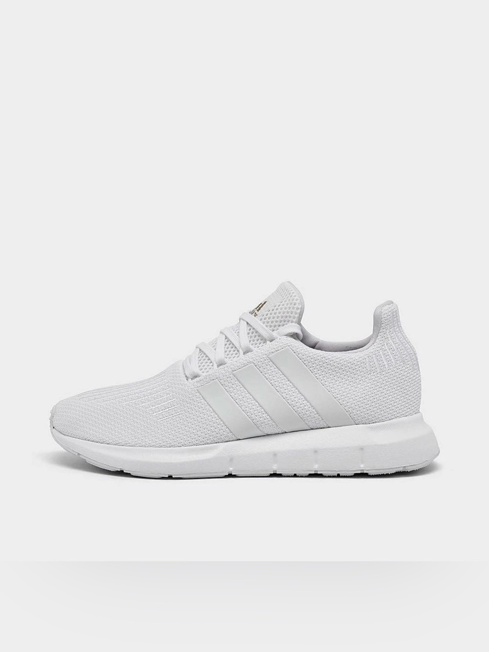 NIB Women Adidas  Swift Run 1.0 Running Shoe IE7480 White/White/Gold Metallic